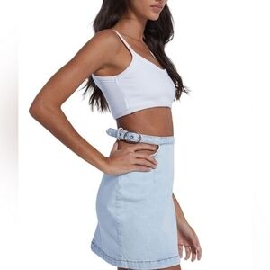 WeWoreWhat Indigo Cutout Mini Skirt NWT